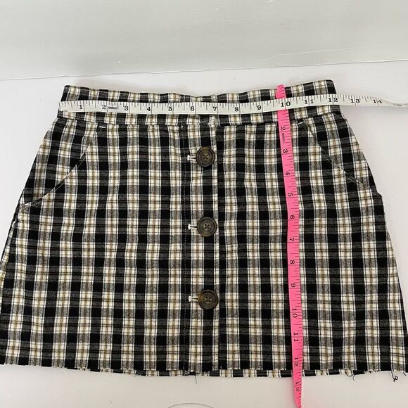 New! Hollister| XSmall Has Stretch Cotton Plaid Mini Skirt - Picture 3 of 12